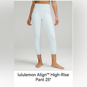 Lululemon Align High Rise Pant Powder Blue 10